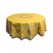 Royal Lavender Wipeable Tablecloth Spill Resistant Acryllic Coated, Floral Co...