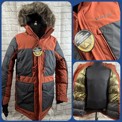 Columbia Ballistic Ridge Coat Mens Small OmniHeat Insulated Parka Snow Jacket