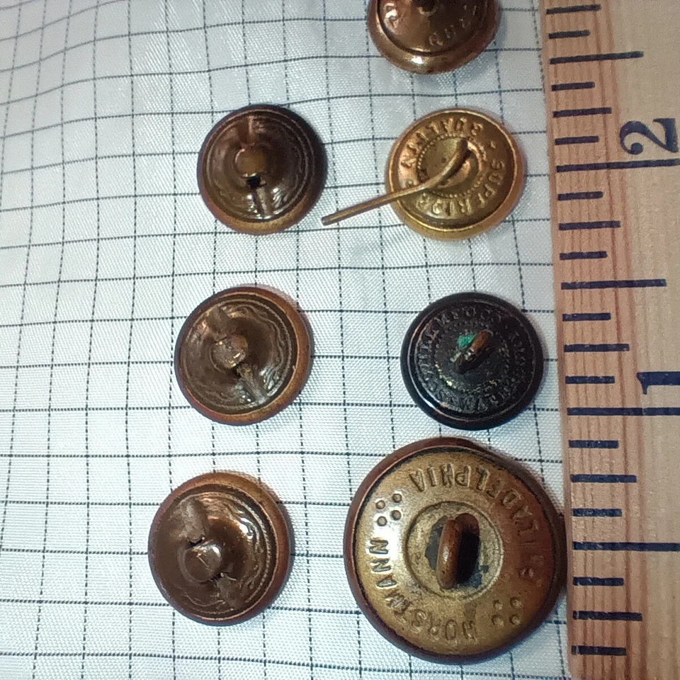 Vtg Military Eagle Buttons Lot – WWII & Postwar Mix Scovill Waterbury Superior - Image 4 of 4
