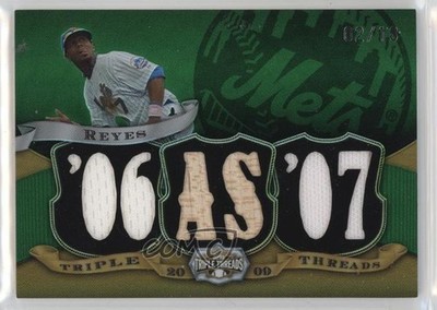2009 Topps Triple Threads Relics Emerald 2/18 Jose Reyes #TTR-50 0ba6