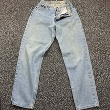 Vintage Eddie Bauer High Rise Mom Jeans Light Wash Blue Cotton Womens Size 8