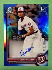 2022 Bowman Draft - Trey Lipscomb Chrome Draft  Autographs Blue #/150 1st Bowman
