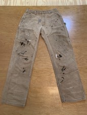Carhartt Vintage Double Knee Tar And Paint Stained Work Pants