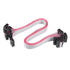 5Pcs IDC 12 Pins Connector Flat Ribbon Cable Female Connector 30cm 2.54mm Pitch