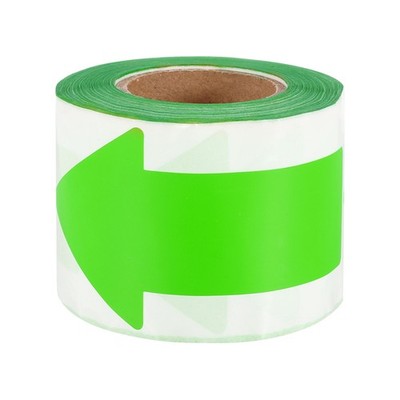 Arrow Sticker Tape 4'' x 2'' 200 Pcs Yellow Green Arrow Floor Marking Sticker
