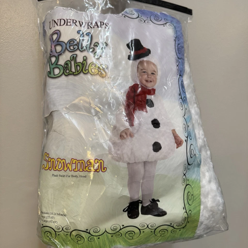 Vientre Bebés Muñeco de Nieve Halloween Peluche Disfraz Niño Pequeño 18-24 Meses Unisex Foto 3 de 4