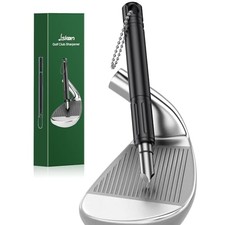 Pro Golf Club Grooves Sharpener Cleaner Tool for Wedges Irons, Essential Black