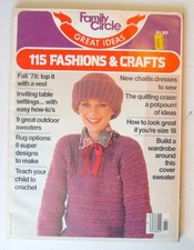 Vintage Family Circle Magazine Great Ideas Fashions & Crafts July 1978 P7530