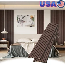 Acoustic Wood Slat Wall Panels Soundproof Decor Home Theater Office Studio 2Pack