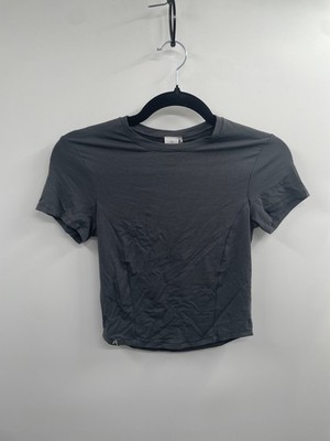 Oner Active Mellow Soft Mid T-Shirt Womens Small Black Short Sleeve Cropped NWT