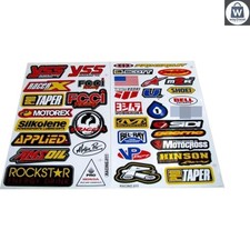 Glitter-enhanced Motocross Decal Stickers - 2 Sheets For Bike Customization