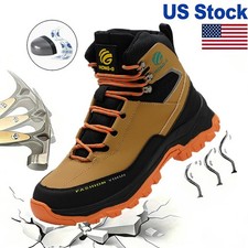 Indestructible Mens Work Boots Steel Toe Anti-smash Non Slip Work Boots Size8-12