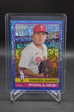 Ranger Suarez 2025 Topps Heritage High Number Chrome Light Blue Sparkle Phillies