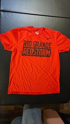 Rio Grande Redstorm Nike Tee Short Sleeve Graphic T-Shirt Mens L Red Athletic Cu