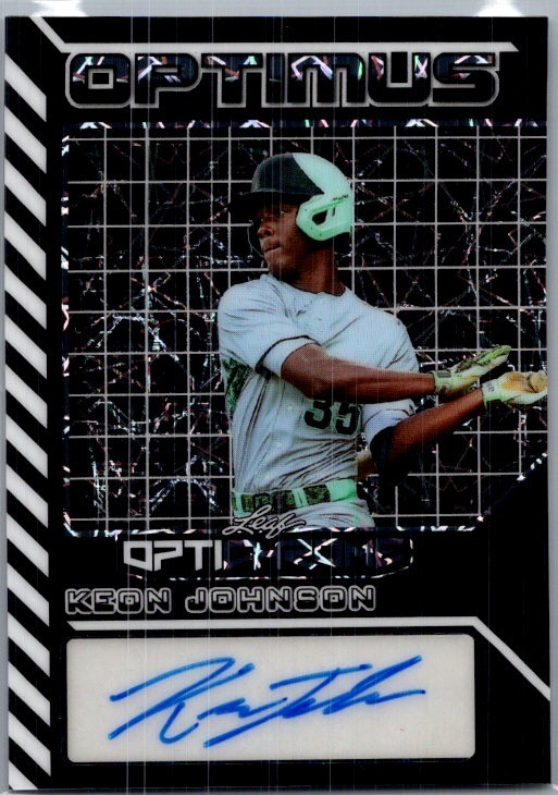 2025 Leaf Keon Johnson Optichrome Baseball Black 1/1 Auto