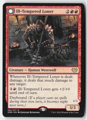 MTG - Ill-Tempered Loner // Howlpack Avenger #162 - Regular - VOW Innistrad: Cri
