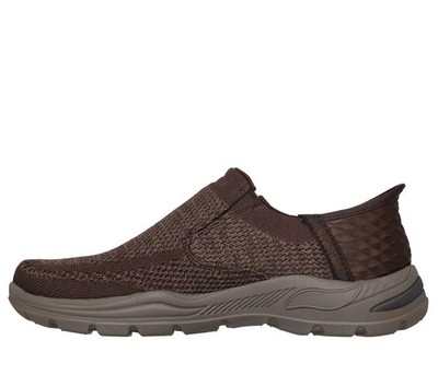 Skechers Slip Ins Shoes Men Brown Arch Fit Comfort Dress Relaxed Easy Fit  205202 | eBay