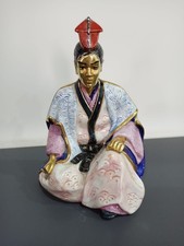 Statua Samurai Porcellana Capodimonte di Edoardo Tasca 18 cm.