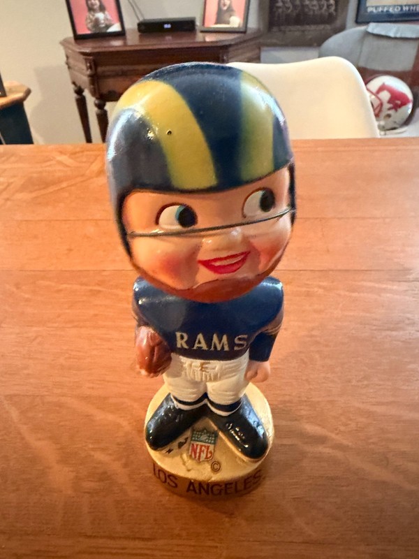 Original 1960's Los Angeles Rams NFL Football team bobbing head doll