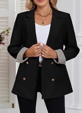 Women Blazer - Business Casual Office Suit Jacket - Size M