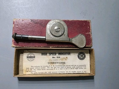 Register Speed Machine L.S. STARRETT NO 104 REGISTERING SPEED INDICATOR IN BOX -VINTAGE | eBay