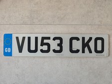 Uk Gb Original License Plate Vu53 Cko Uk Gb Original License Plate Vu53 Cko