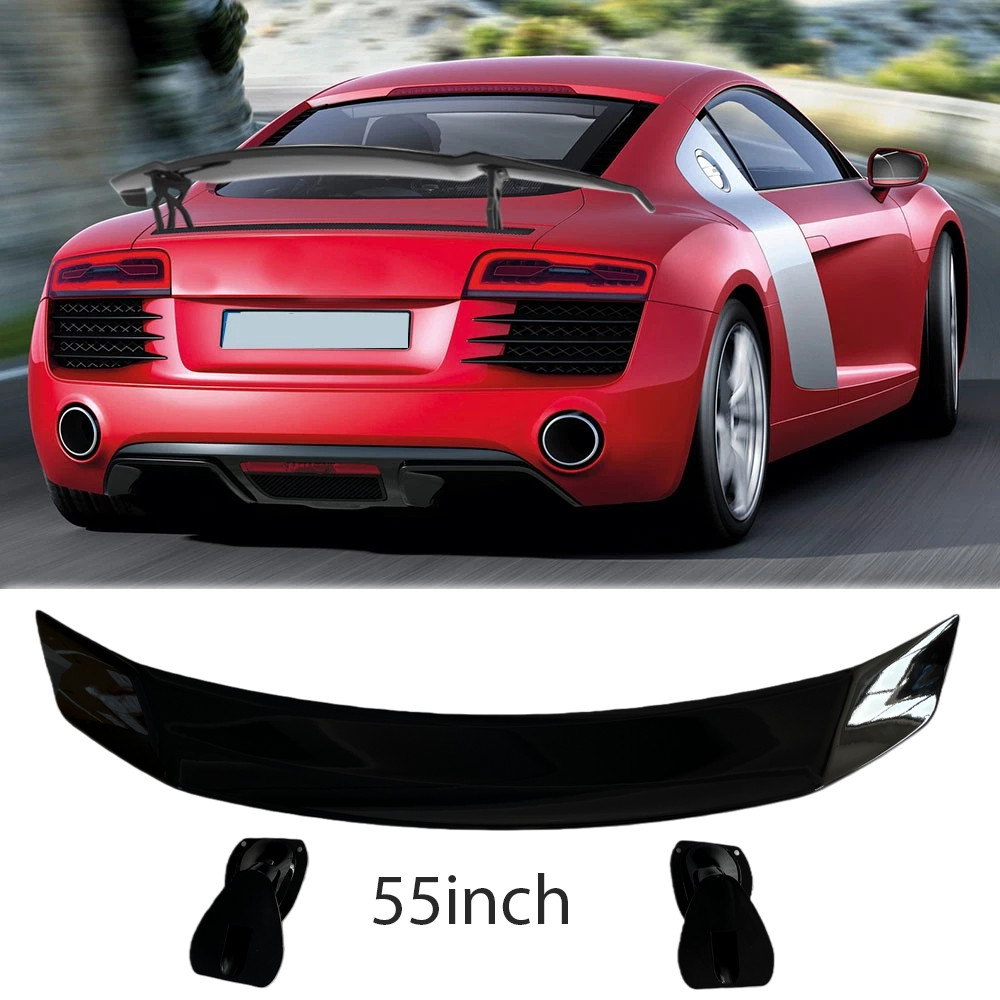 Gloss Black Rear Trunk Spoiler Lip Roof Tail Wing For Audi R8 2008-2023