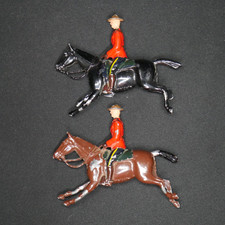 Vintage Britain Canda Royal Mounted Police On Horseback Lot of 2 - Missing arm