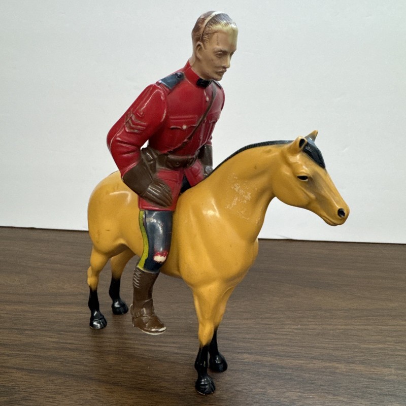 Vintage 1950's, Hartland, Canadian Mountie Sgt. O'Rourke With Horse