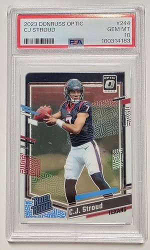 2023 Panini Donruss Optic Rated Rookie C.J. Stroud #244 Texans PSA 10