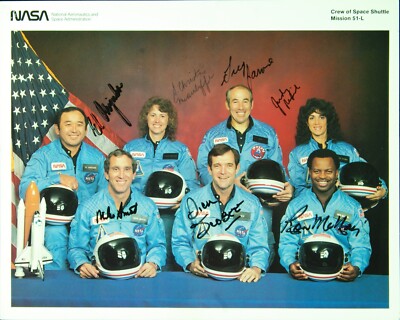 THE CHALLENGER signiertes Foto - NASA Astronauten Space Shuttle 20''x16'' Nachdruck