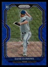 2021 Panini Prizm Blue #226 Dane Dunning 22/60 Texas Rangers