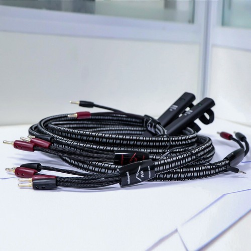 Pair HiFi K2 Bi-wire/Single-wire with 72V DBS Speaker Cables+Silver Banana Plugs - Picture 4 of 13