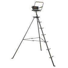 12' Black Steel 1 Person Portable Swivel Tripod Stand Padded Shooting Rail