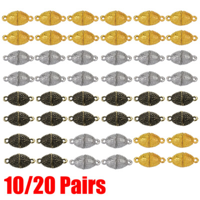 10/20 Pairs Strong Magnetic Clasps for DIY Necklace Bracelet Jewelry Making