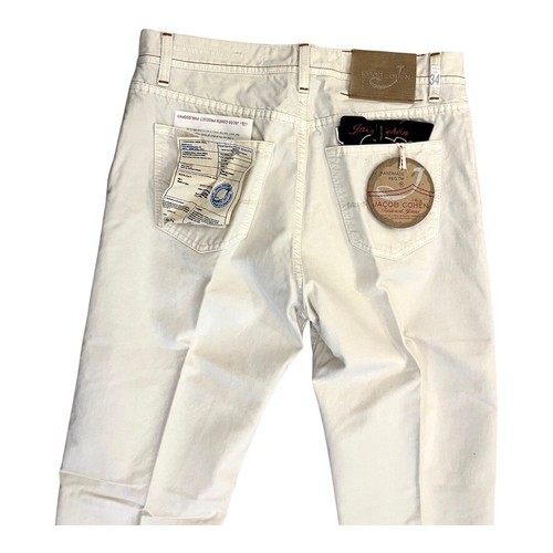 Pantalón vaquero de hombre JACOB COHEN J610 5 bolsillos blanco crema incl. paño ETIQUETA NUEVO - Imagen 12 de 14