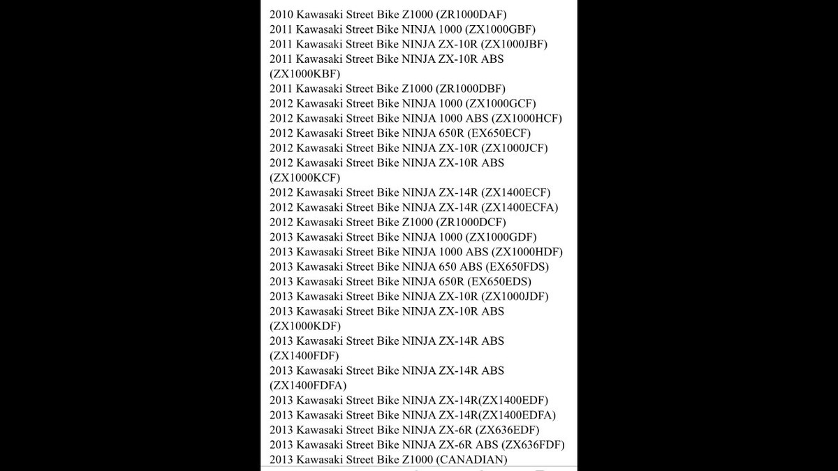 key様 NEW 2011 - 2025 GENUINE KAWASAKI NINJA ZX 6R 10R 10RR 14R