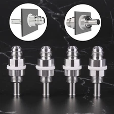 -6AN Male Flare Bulkhead To 5/16 Hose Barb Fuel Tank Fitting (4-PACK) -Bulk Sale