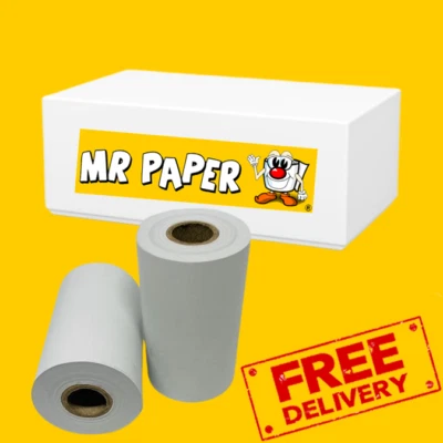 MR PAPER 57mm x 35mm Thermal Till Rolls - 20 Rolls Per Box - FREE DELIVERY