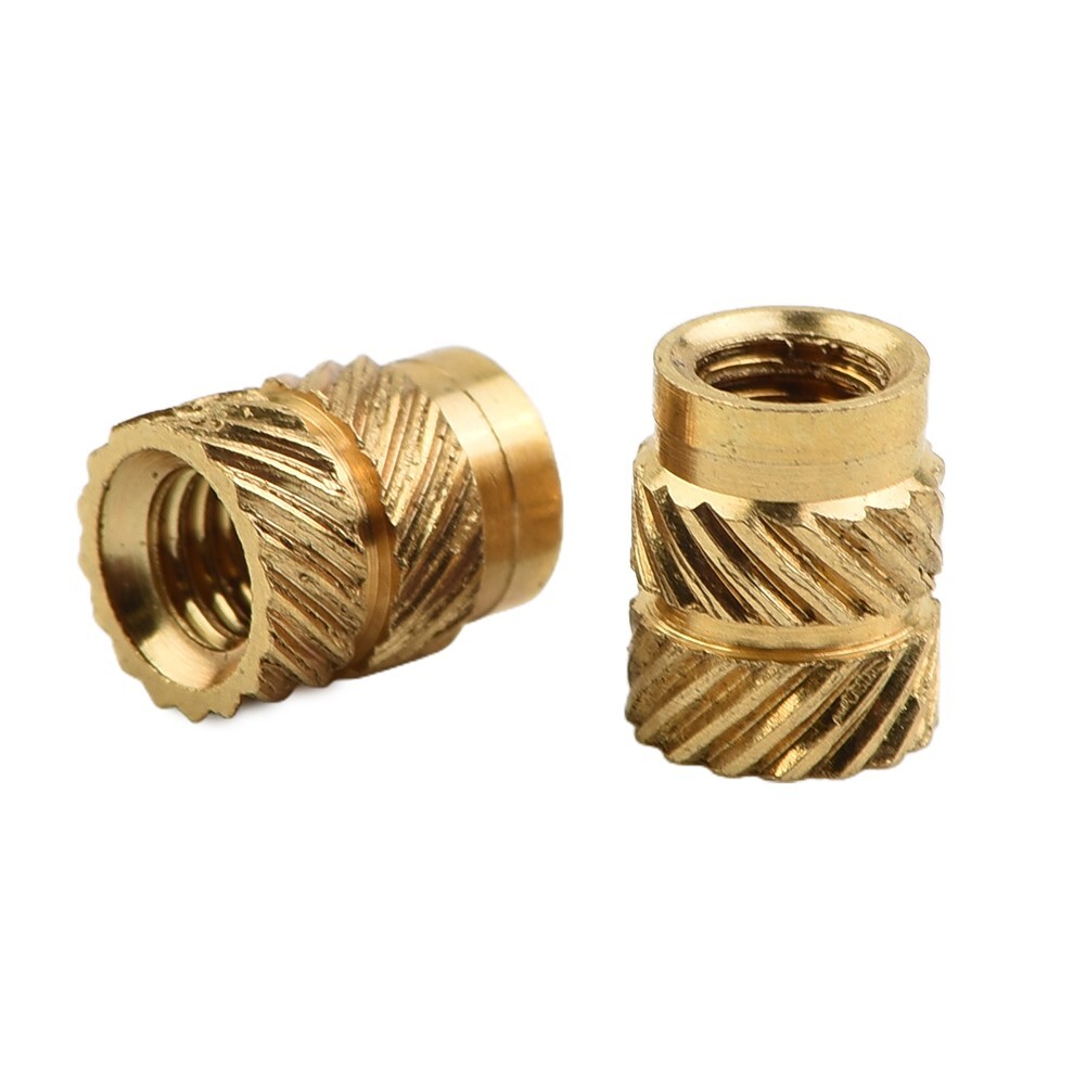 Knurled Spiral Insert Nut Brass Internal Thread M3 for Strong
