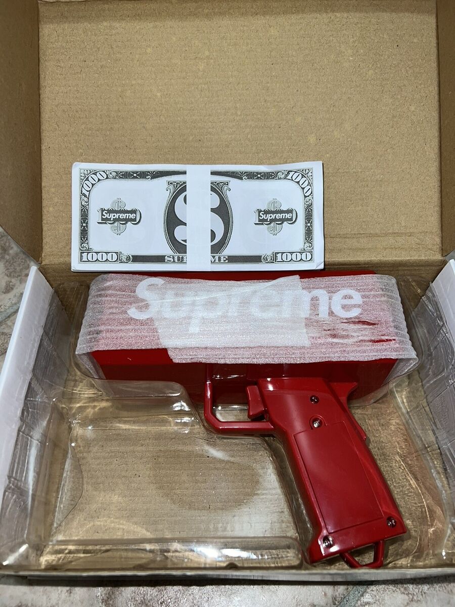 New Supreme SS17 Cash Cannon Money Gun Red Box Logo New Supreme SS17 Cash Cannon Money Gun Red Box Logo