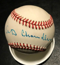 1984-94 Ad Happy Chandler Baseball Commissioner, Signed OAL Bobby Brown Baseball