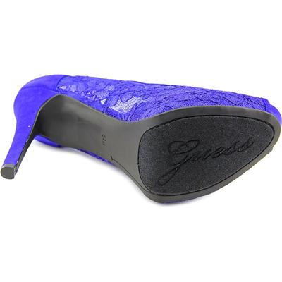 Chaussures à Talons Guess Hotspot - Bout Ouvert, Plateforme, Toile Bleue - Pointure 7.5 M - Neuf Reconditionné