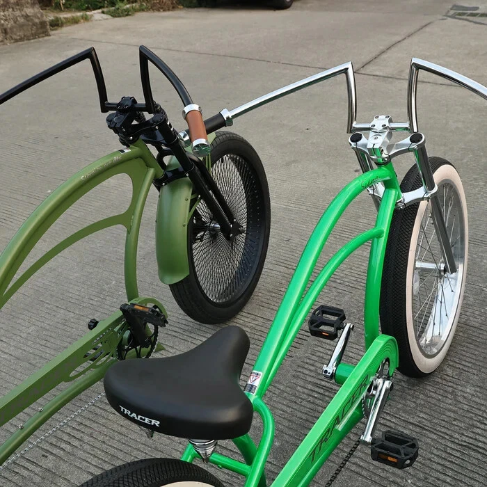 W Shape Type Steel Handlebar Vintage Lowrider Chopper Style Replacement DIY - Image 2 of 4