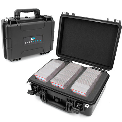 CASEMATIX Graded Card Storage Box Holds 100 BGS & PSA Sports Trading Card Slabs