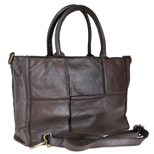 Tasche Vintage Leder Paul.hide Italienische Geflochten Gewashene Grete Braun - Picture 2 of 5