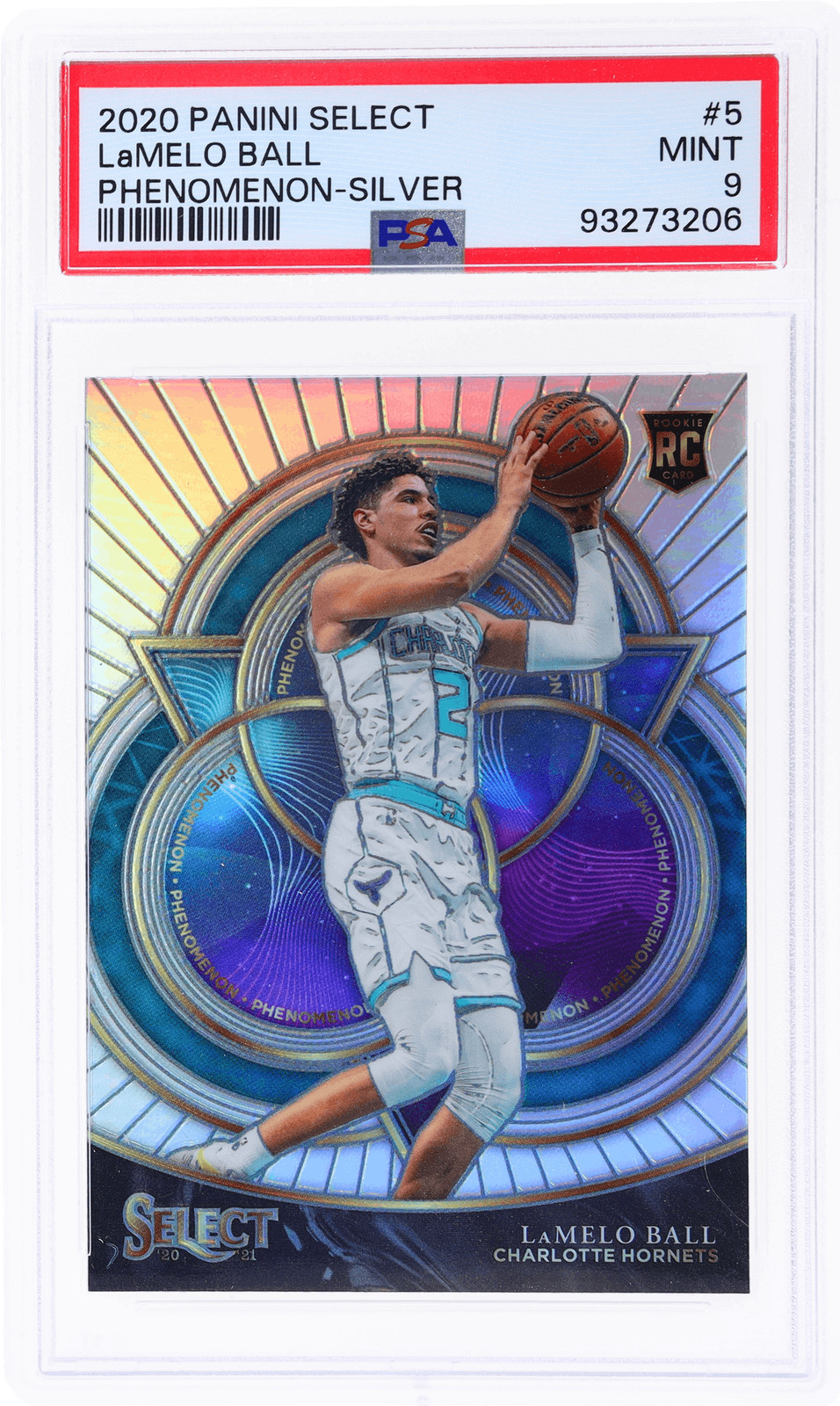 2020 Panini Select Lamelo Ball Phenomenon Silver Prizm #5 PSA 9 Rookie RC