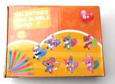 Valentines Day Gifts for Kids Mini Bubble Wands with Greeting Cards 28 Pack