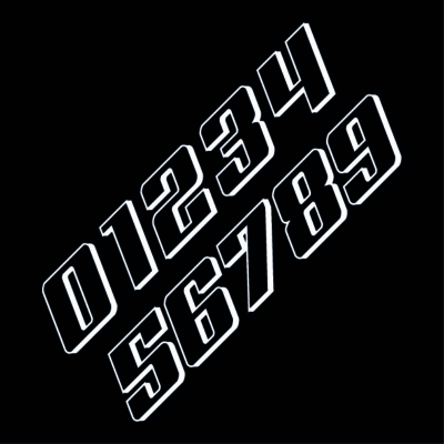 Start Number   10cm Height   3 Numbers   Color Picker   Car  Motorcycle Sticker 