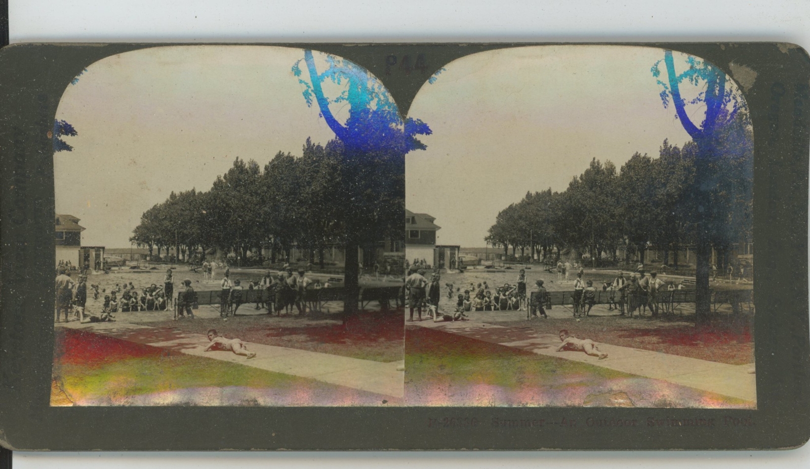 Summer Outdoor Swimming Pool Bathing Suits Keystone Stereoview